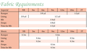 Gemstone Romper PDF Pattern Baby NB-2T