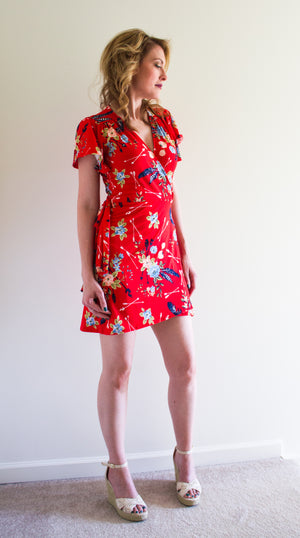 Summer Dawn Wrap Dress PDF Pattern Women XS-XXXL