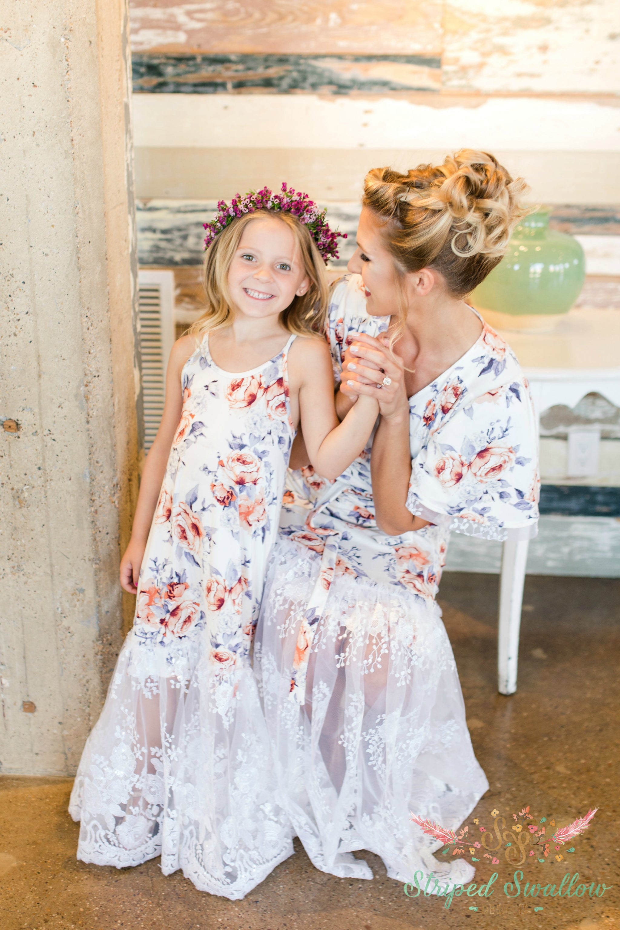 Summer Dawn The Perfect Bridal Wrap or Special Occasion Dress Striped Swallow Designs