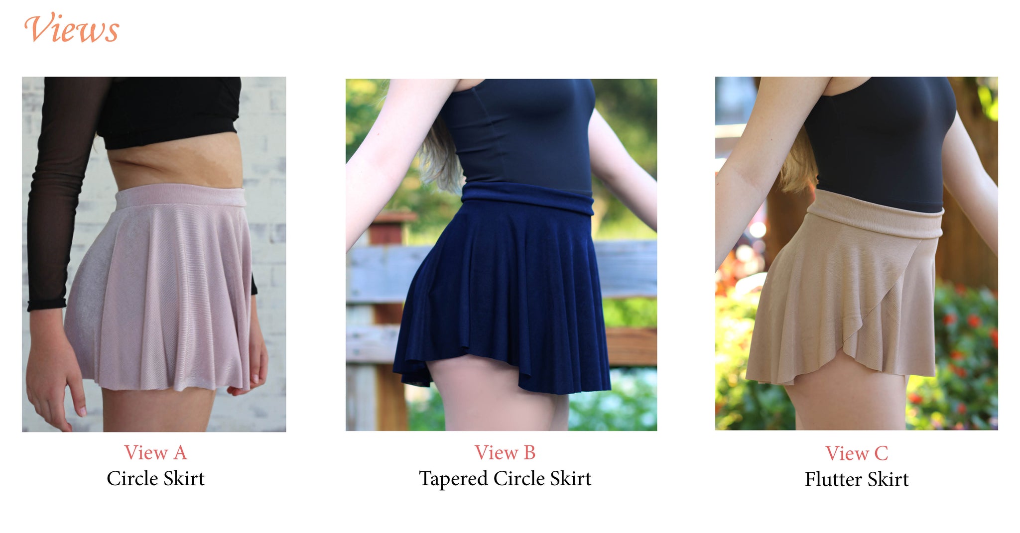 Prima Ballet Skirt PDF Pattern Women XXS-XXXL Striped Swallow