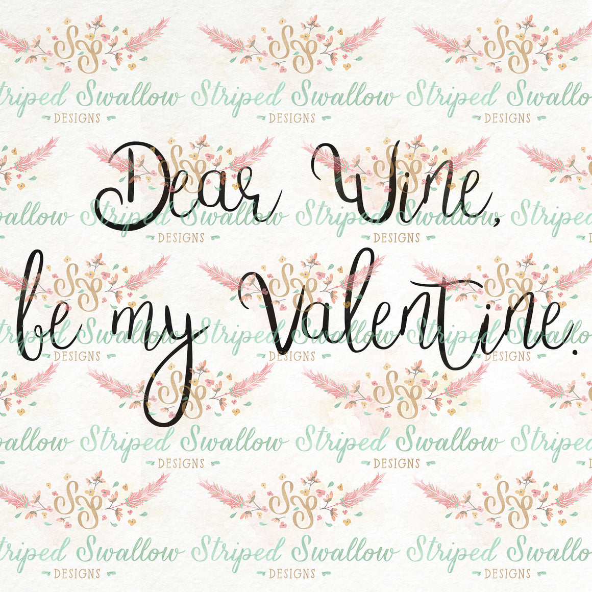 Dear Wine Digital Cut File