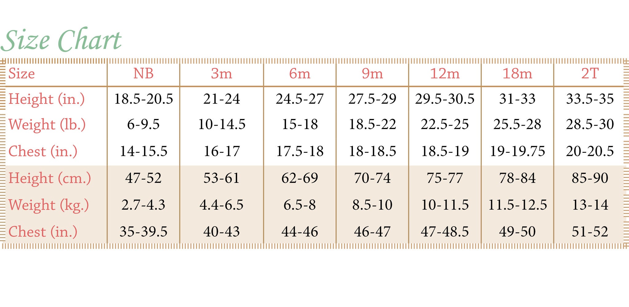 2t sales baby size