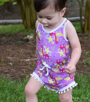 Baby Emerie Romper and Crop Top PDF Pattern NB-2T