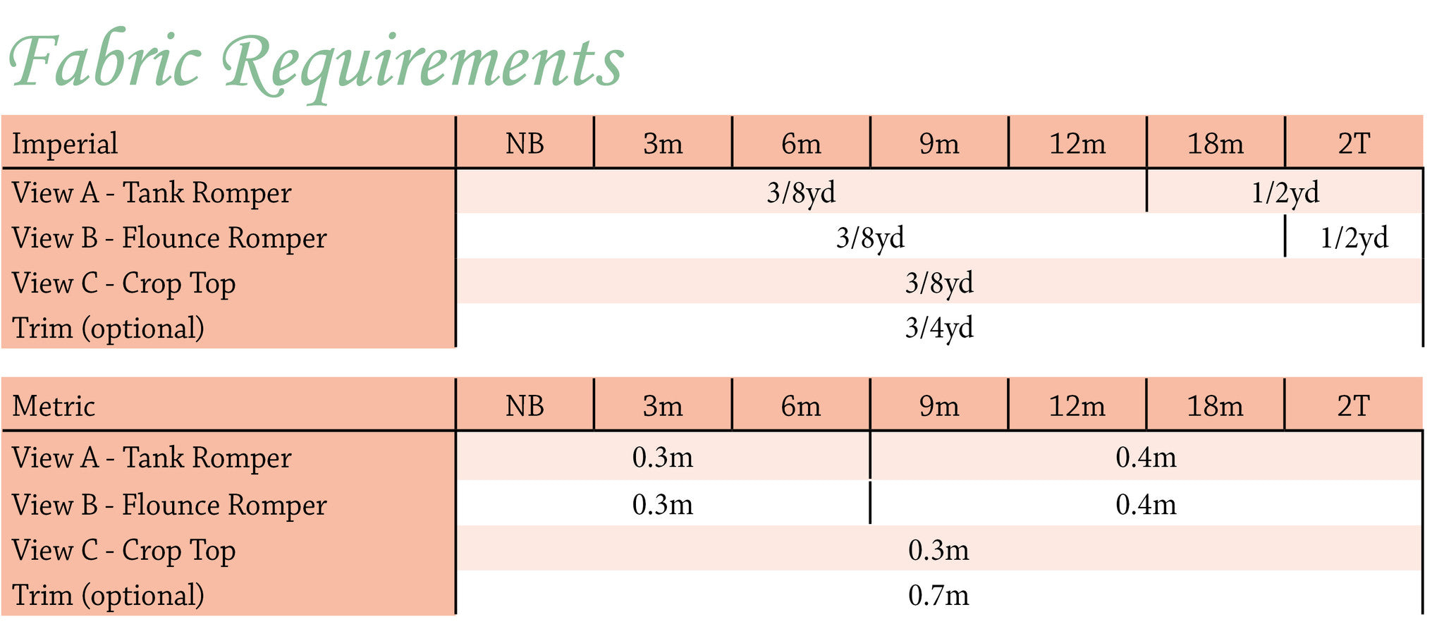 Baby Emerie Romper and Crop Top PDF Pattern NB-2T