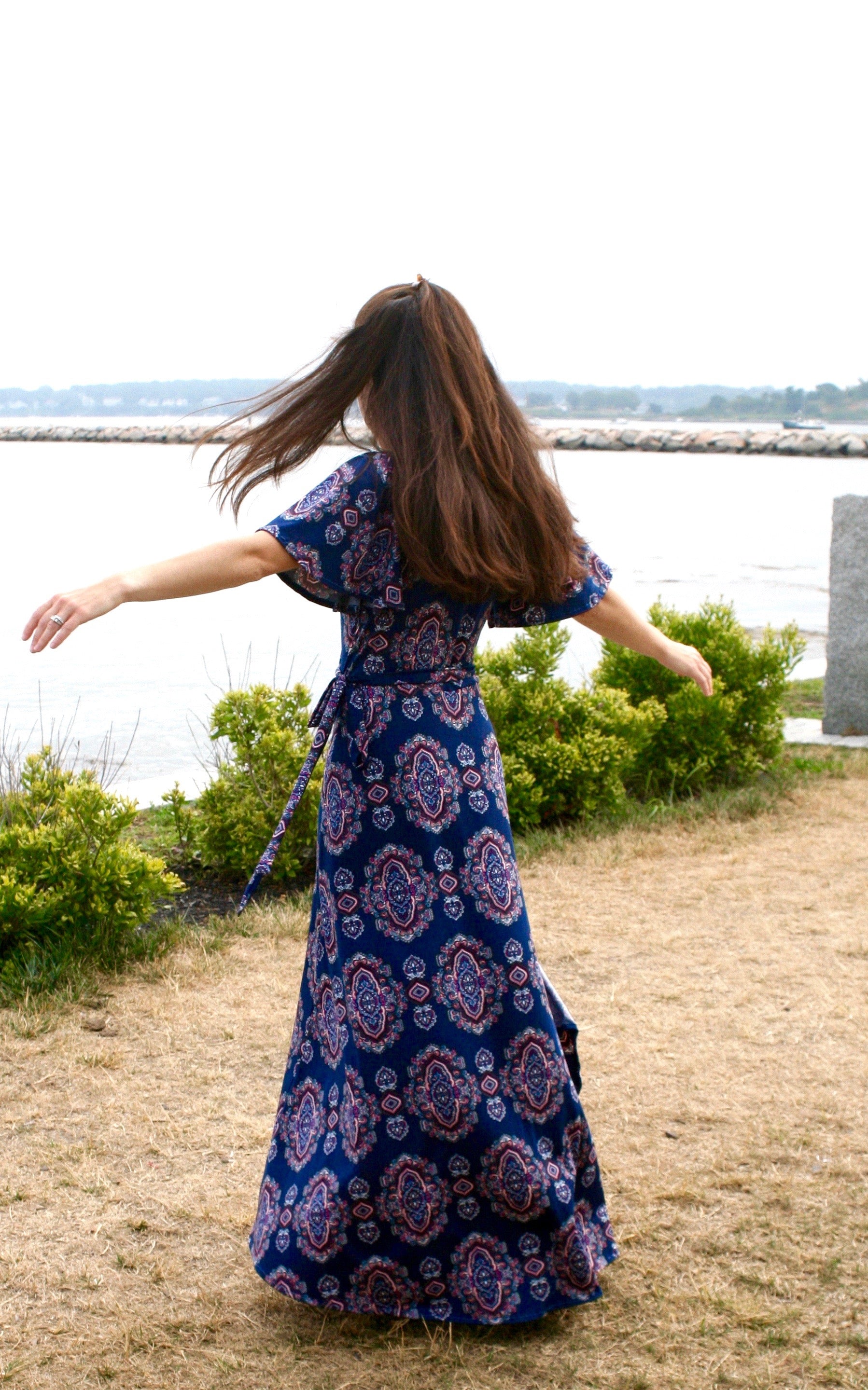 Ladies summer wrap dresses hot sale