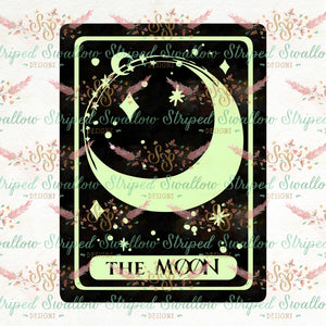 The Moon Tarot Layered Digital Cut File