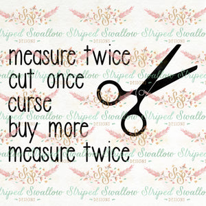 Measure Twice Digital Cut File